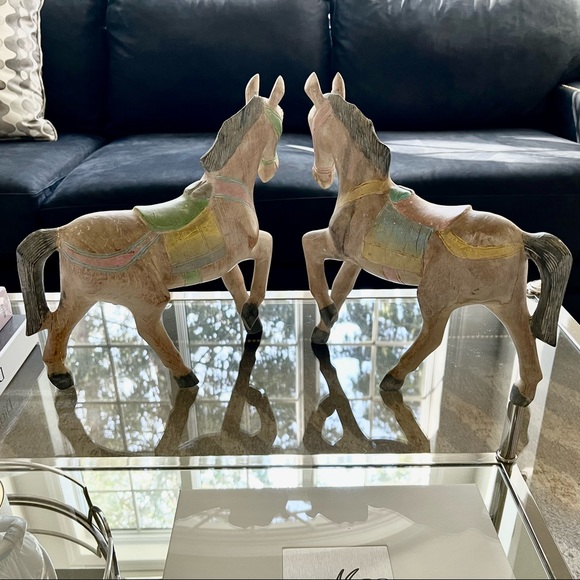 Beautifully patinaed male and female horse statue pair - Picture 11 of 11